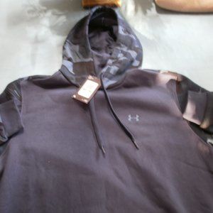 MEN'S UNDER ARMOUR PULLOVER HOODIE CAMO BLUE NEW WITH TAGS LARGE